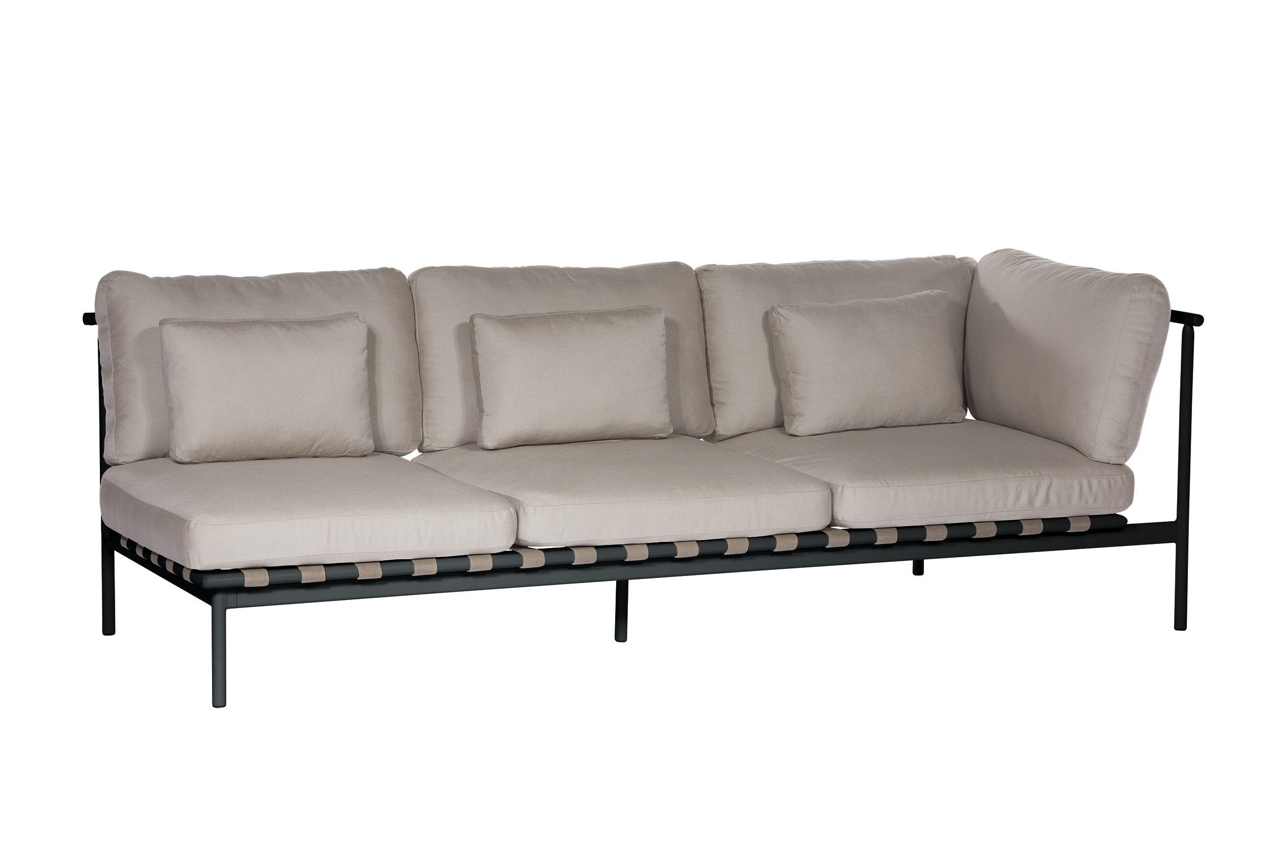 Around Deep Seating Triple - Aluminium Right Arm