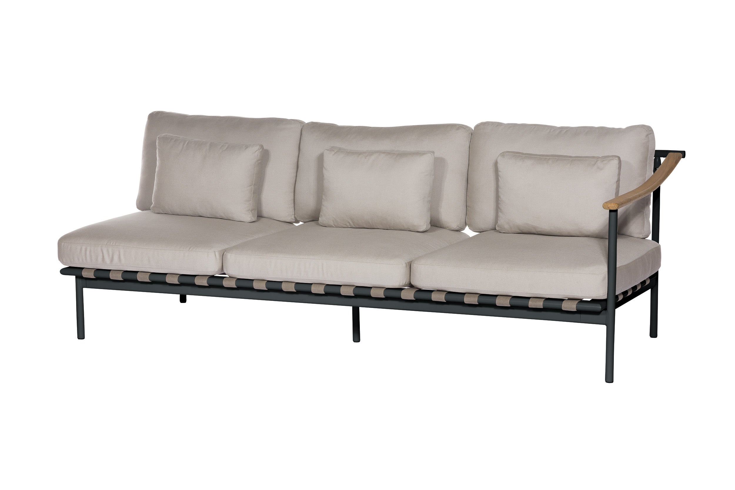 Around Deep Seating Triple - Teak Right Arm