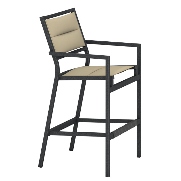 Cabana Club Padded Sling Stationary Bar Stool