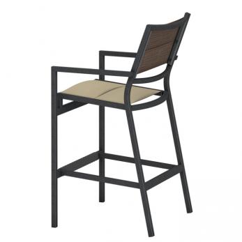 Cabana Club Padded Sling Stationary Bar Stool