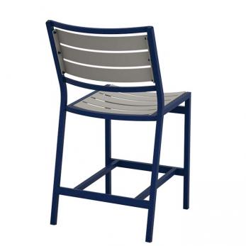 Cabana Club Armless Aluminum Slat Counter Height Stool