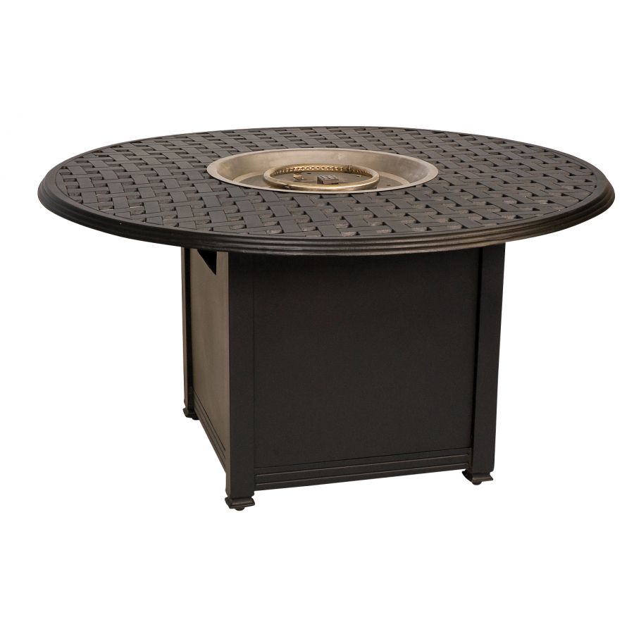 Universal Square Fire Table Base with Round Burner