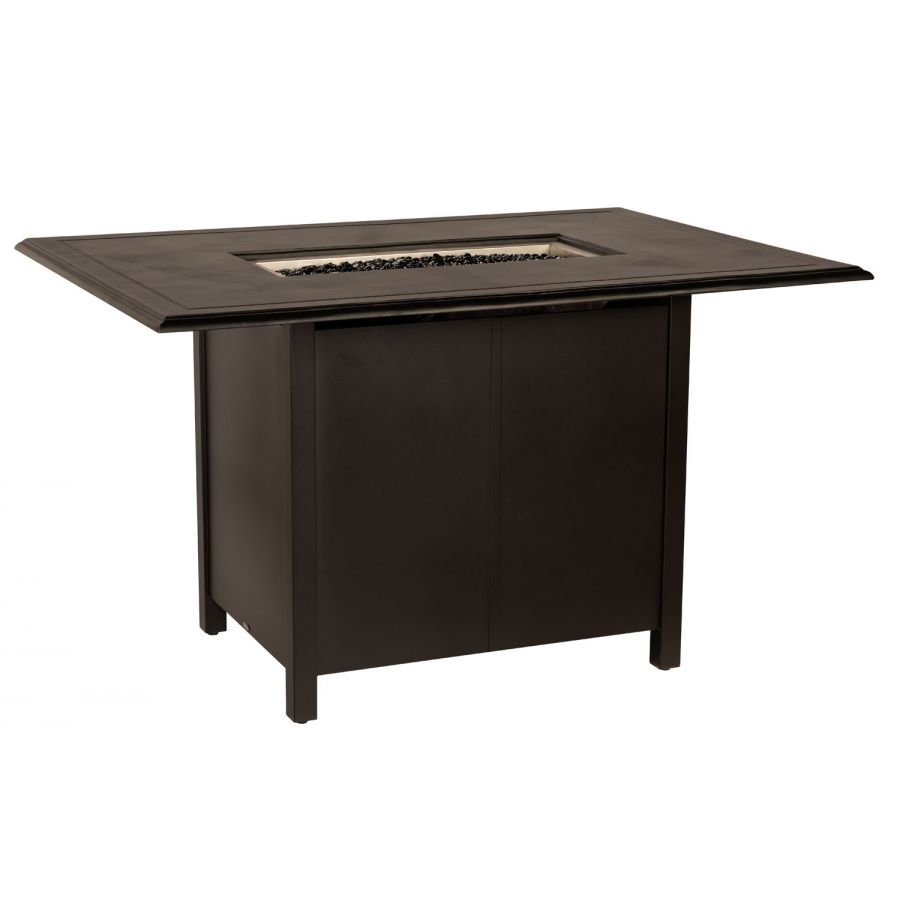 Solid Cast Rectangular Counter Height Fire Table