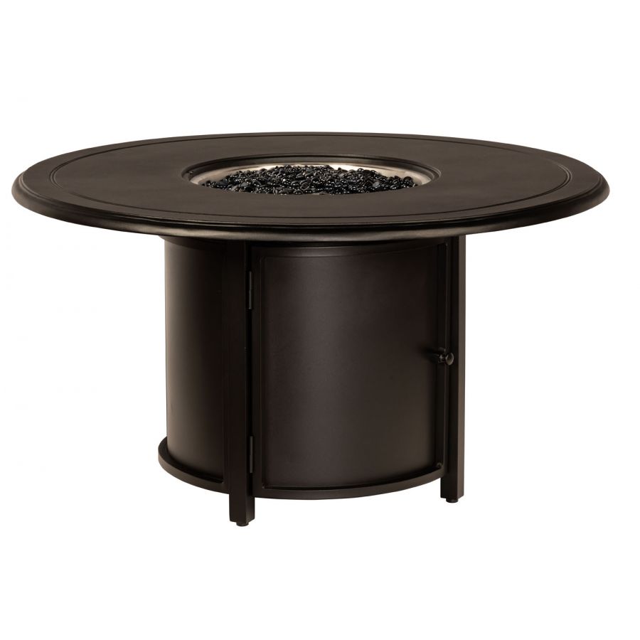 Solid Cast Round Chat Height Fire Table
