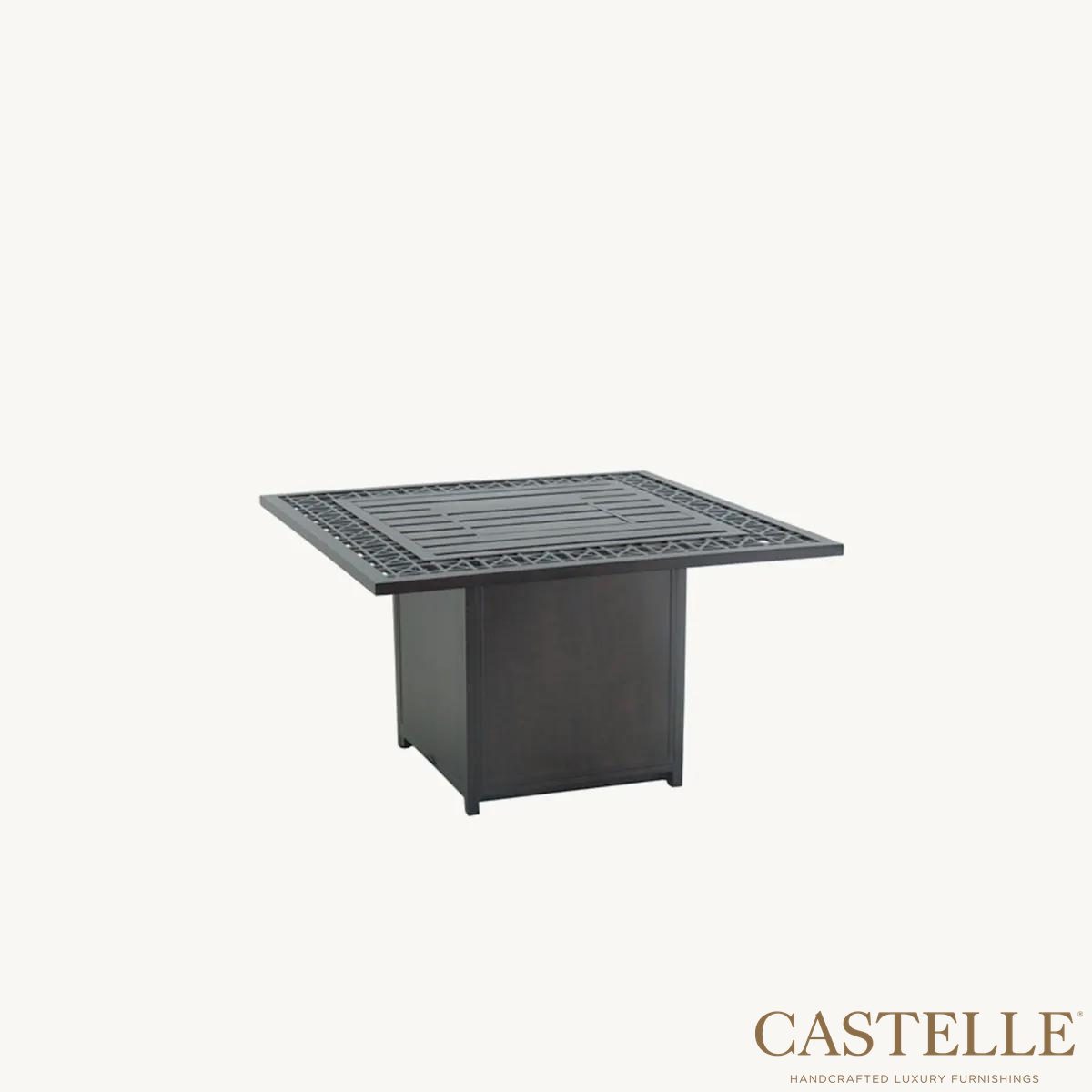 Lancaster Tables 38" Square Coffee Table With Firepit