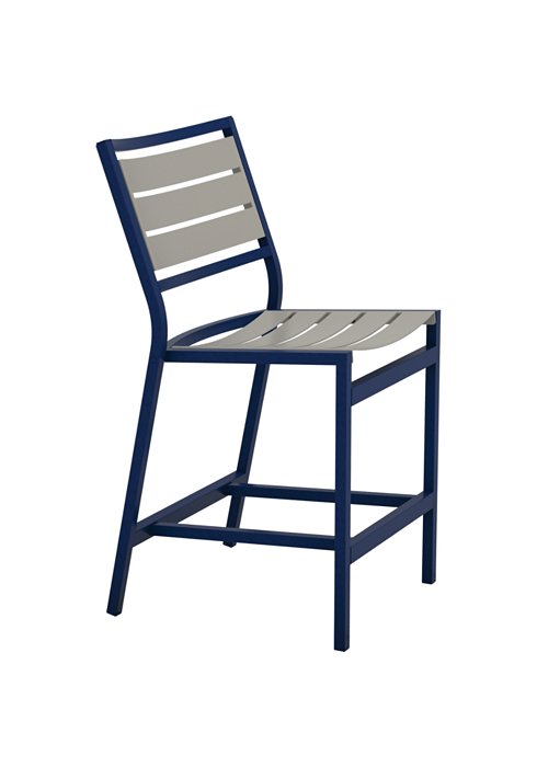 Cabana Club Armless Aluminum Slat Counter Height Stool