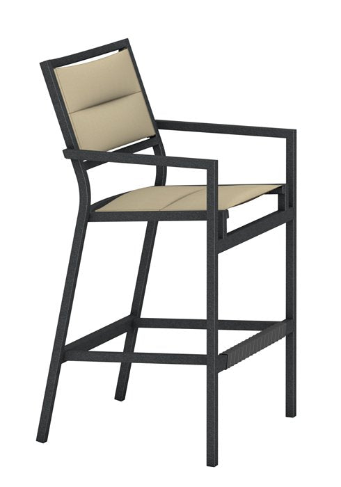 Cabana Club Padded Sling Stationary Bar Stool