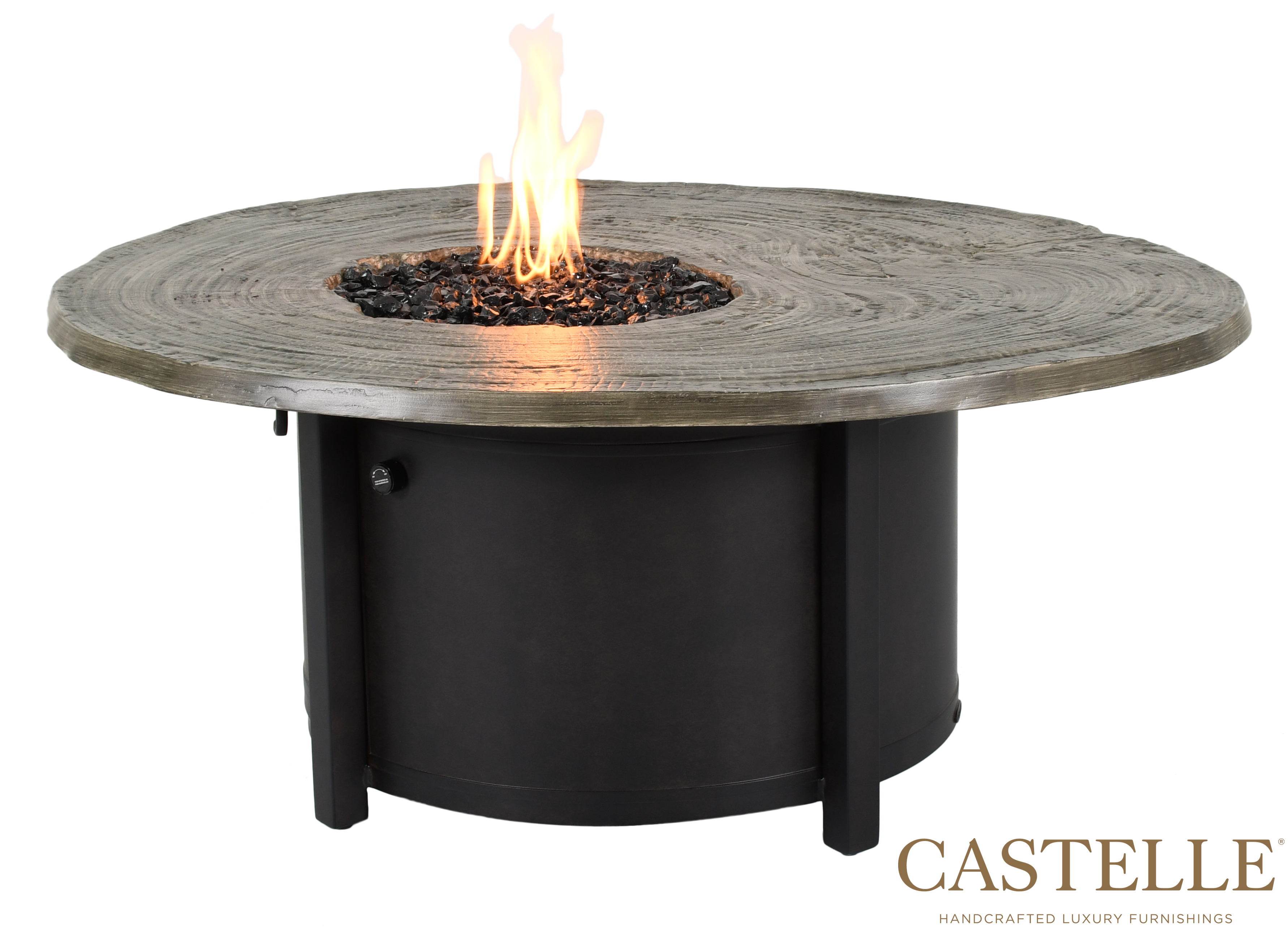 Nature's Wood Round Firepit Coffee Table