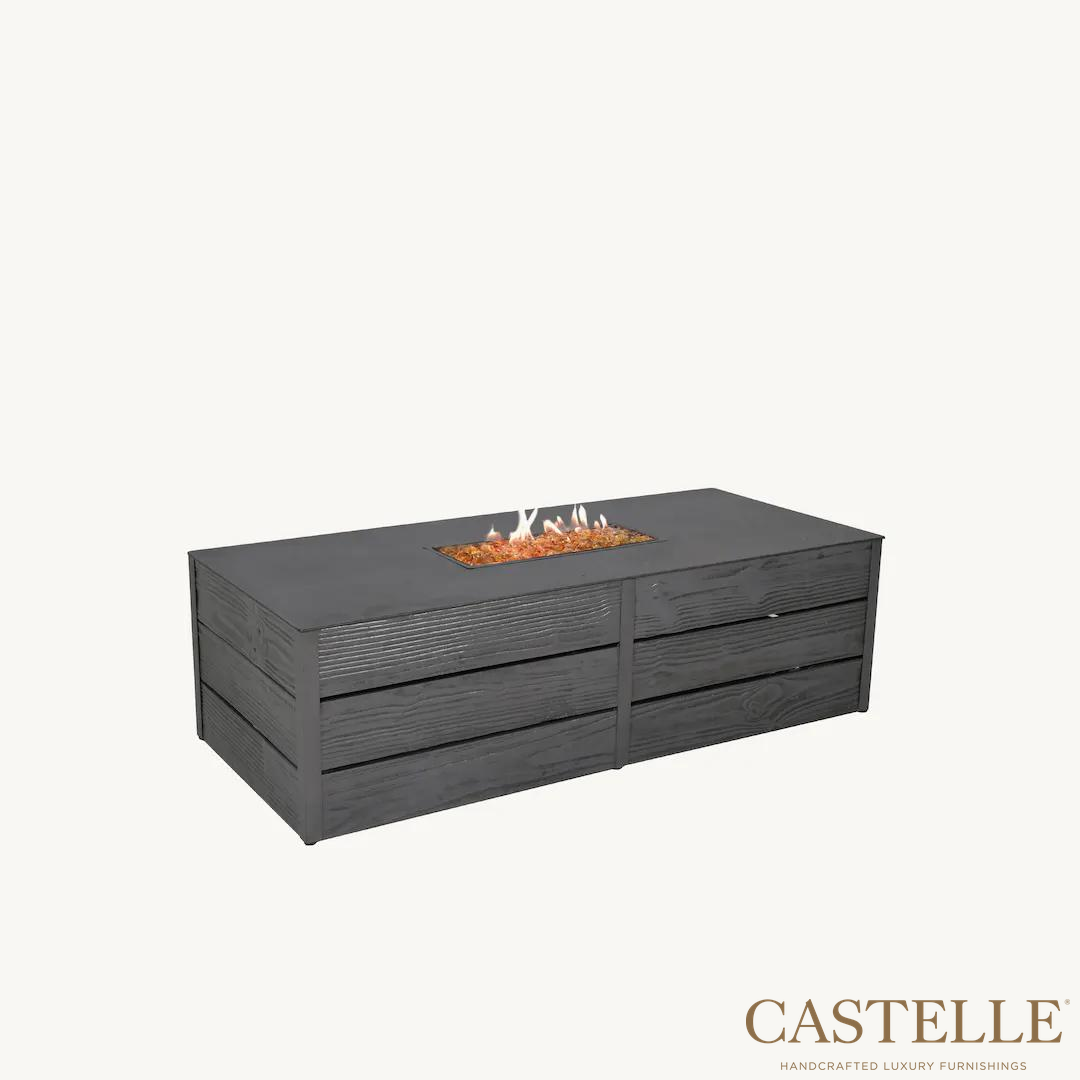 Nature's Wood Rectangular Firepit Coffee Table