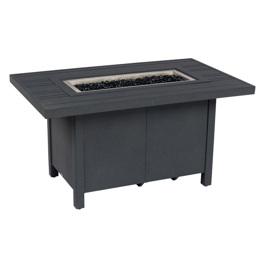 Rectangular Fire Table with Tri-Slat Top