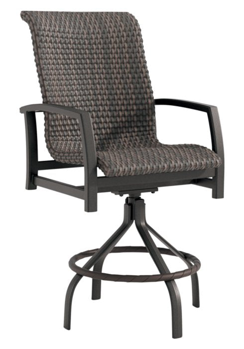 Muirlands Woven Bucket Swivel Bar Stool