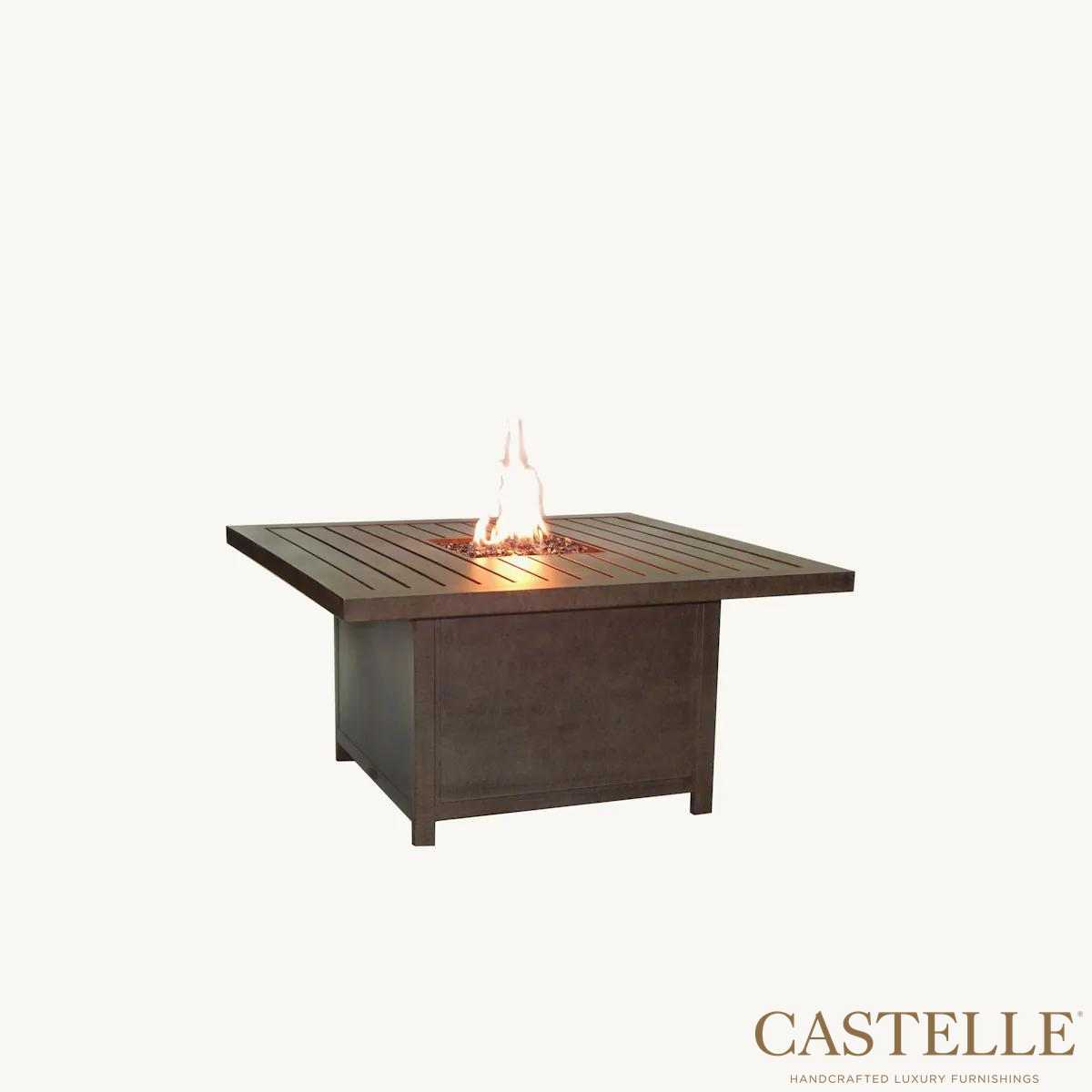 Moderna 44" Square Coffee Table With Firepit