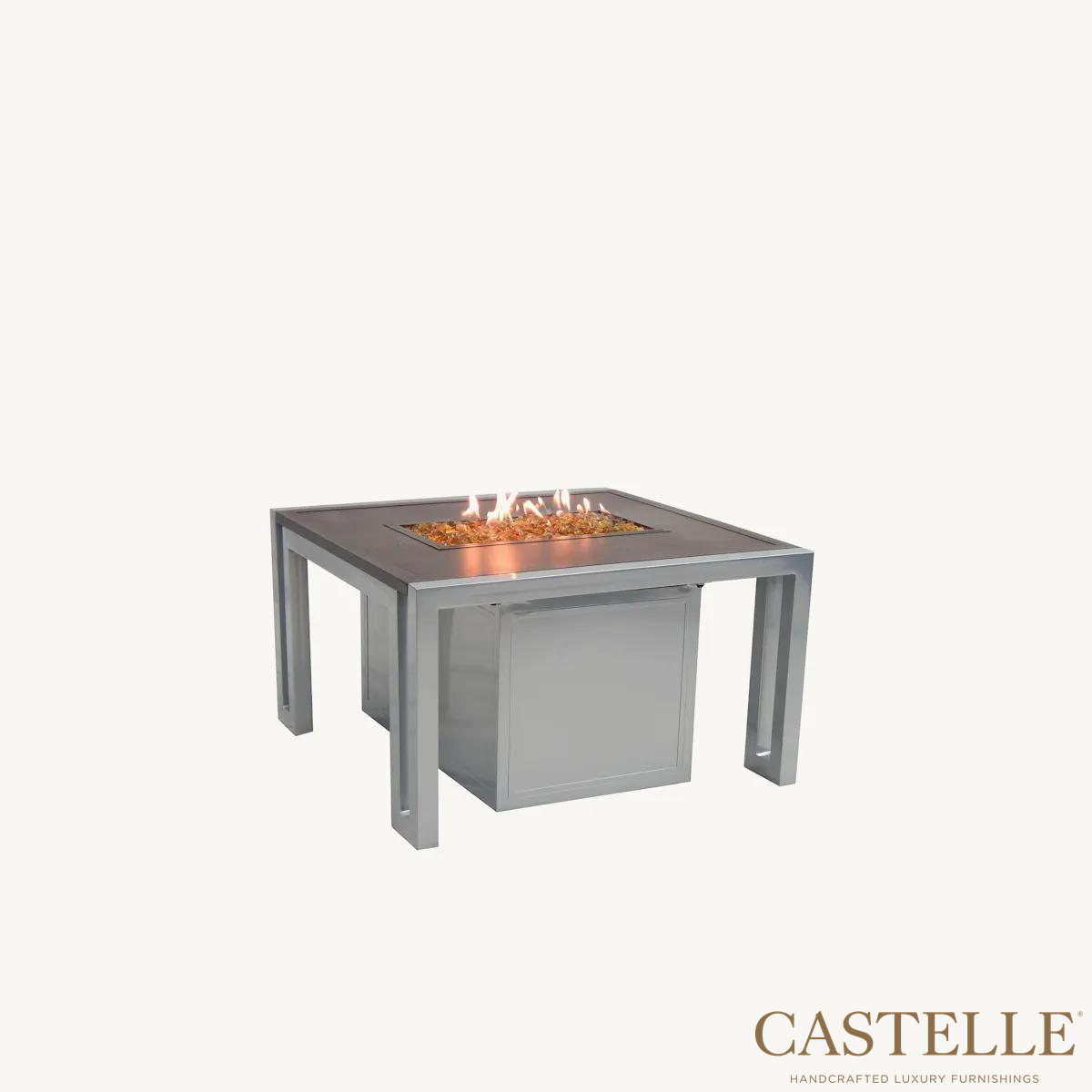 Icon 32" Square Coffee Table With Firepit