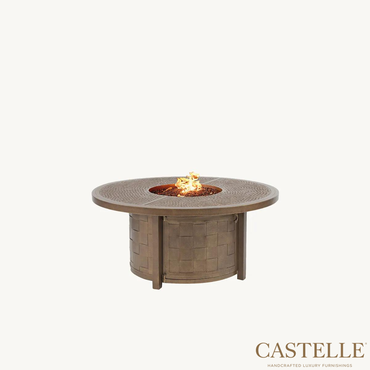 Classical 49" Round Coffee Table With Firepit