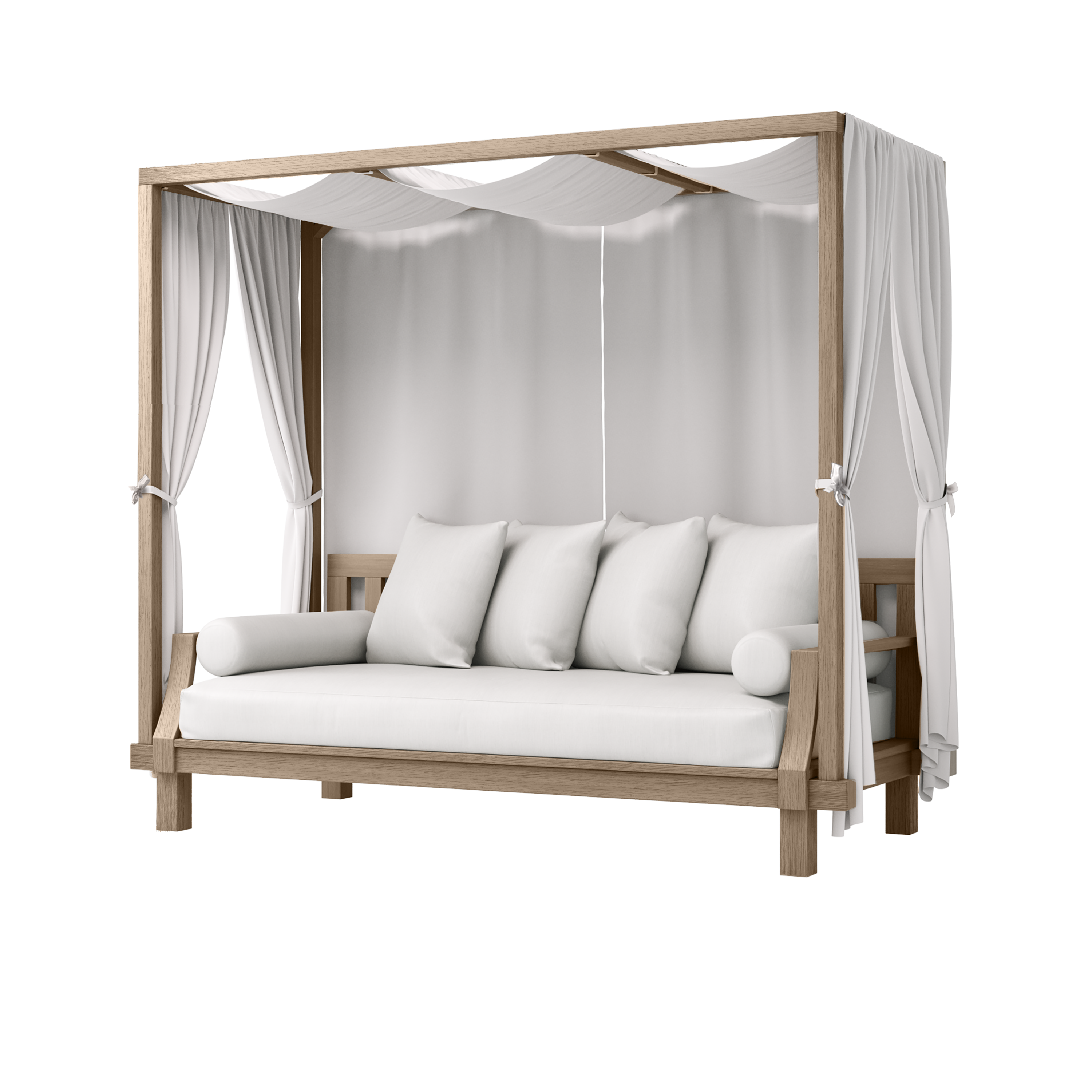 Venice Standing Daybed with Canopy Frame & Fabric Panels