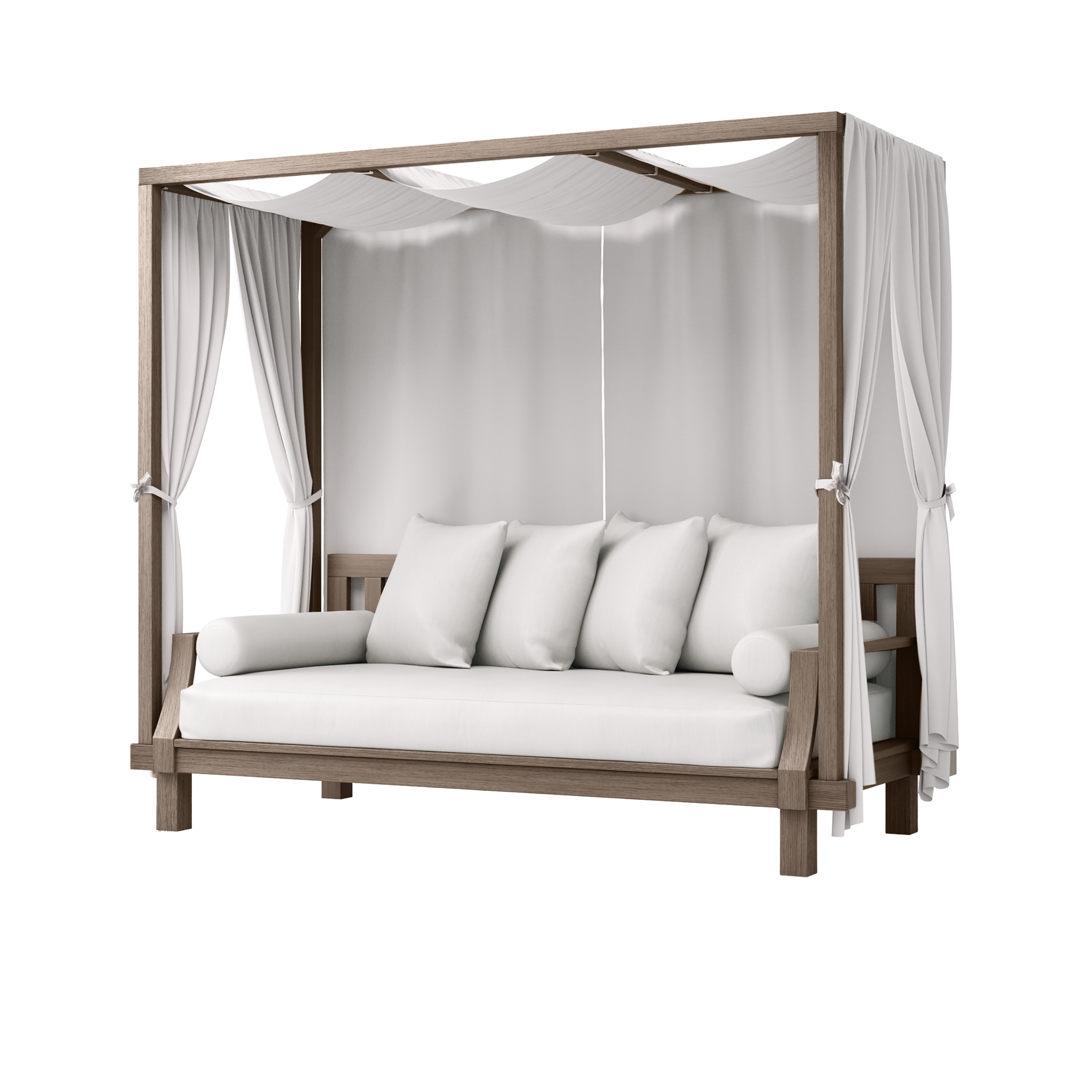 Venice Standing Daybed with Canopy Frame & Fabric Panels