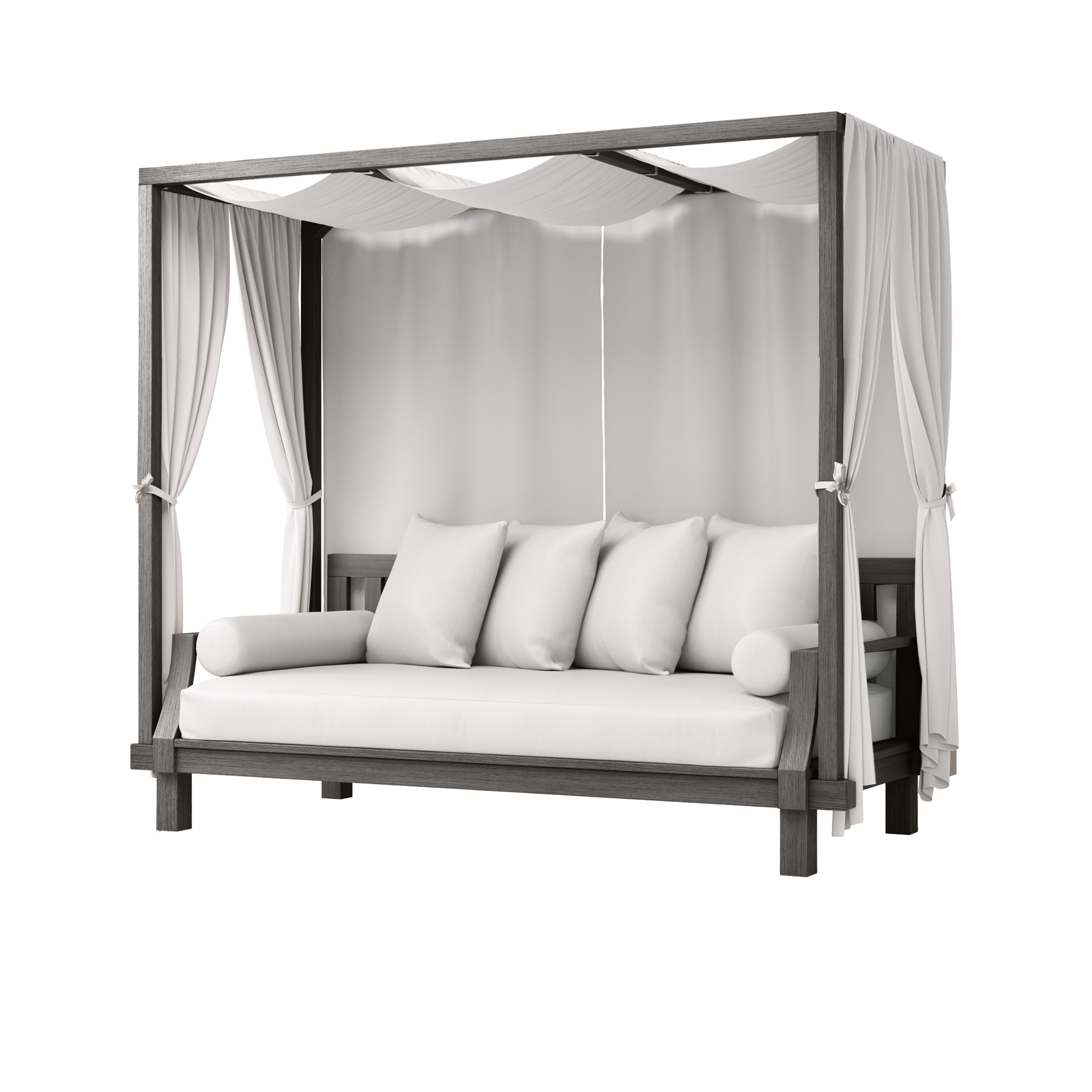 Venice Standing Daybed with Canopy Frame & Fabric Panels