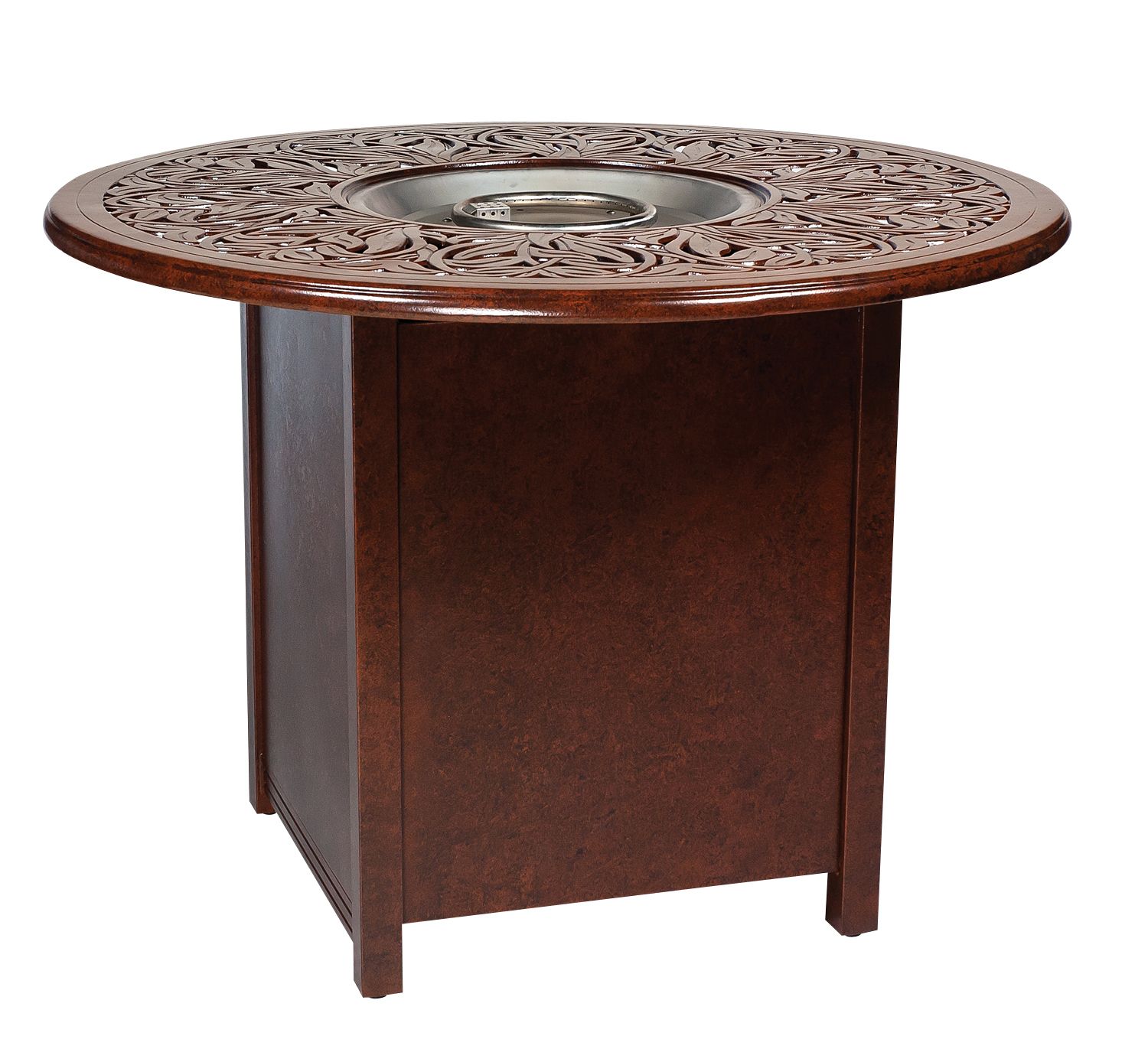 Square Counter Height Fire Table Base with Round Burner