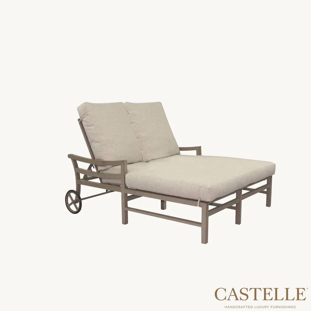 Roma Adjustable Cushioned Double Chaise Lounge