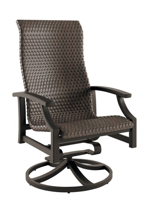 Marconi Woven Bucket High Back Swivel Rocker