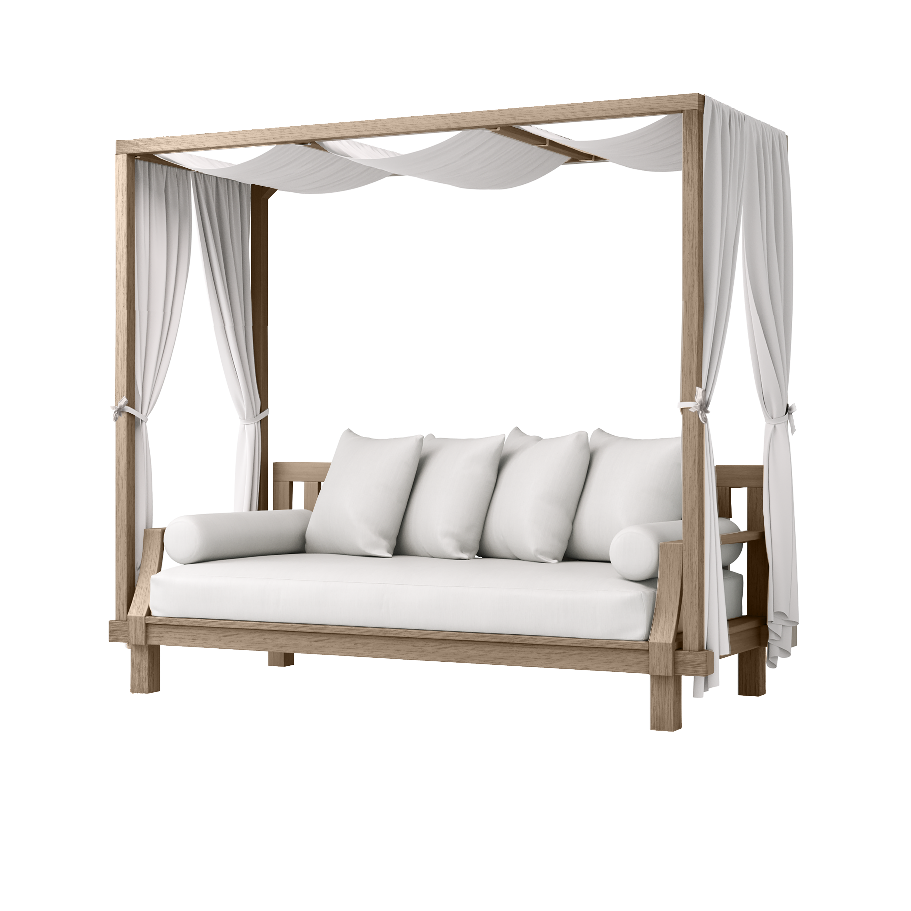 Venice Standing Daybed with Canopy Frame & Fabric Panels