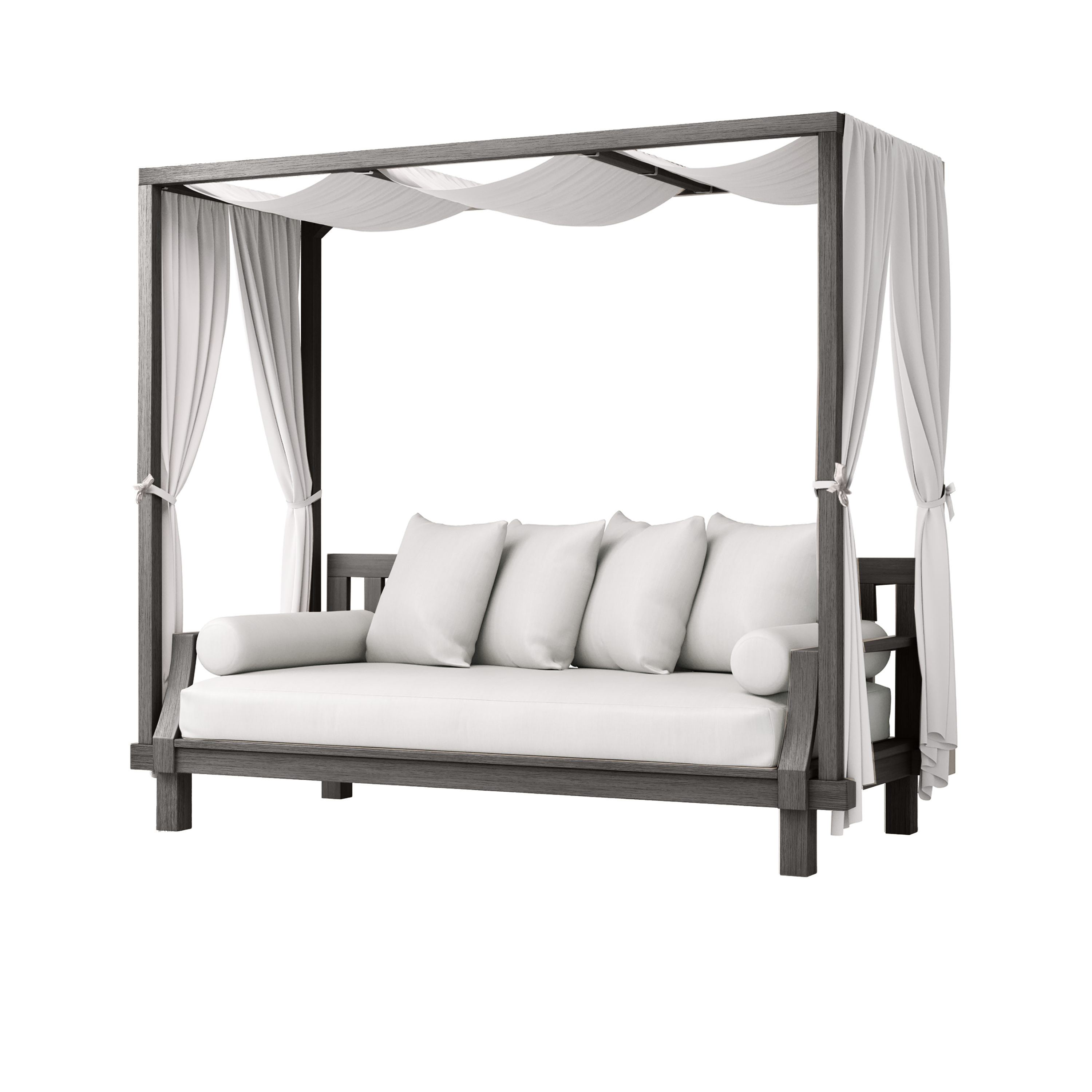 Venice Standing Daybed with Canopy Frame & Fabric Panels